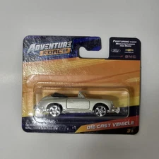 Maisto Adventure Force PORSCHE 356 CONVERTIBLE - 1:64 Diecast Silver 