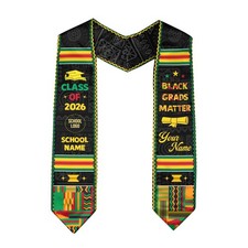 African Pride Graduation Stole 2026, Custom Flag Sash Gift for Class of 2026