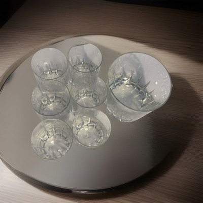 Riedel Whiskey Tumbler Set 6 Bleikristall Gläser 200 ml+ 1 Eiswürfel Glas 600 ml