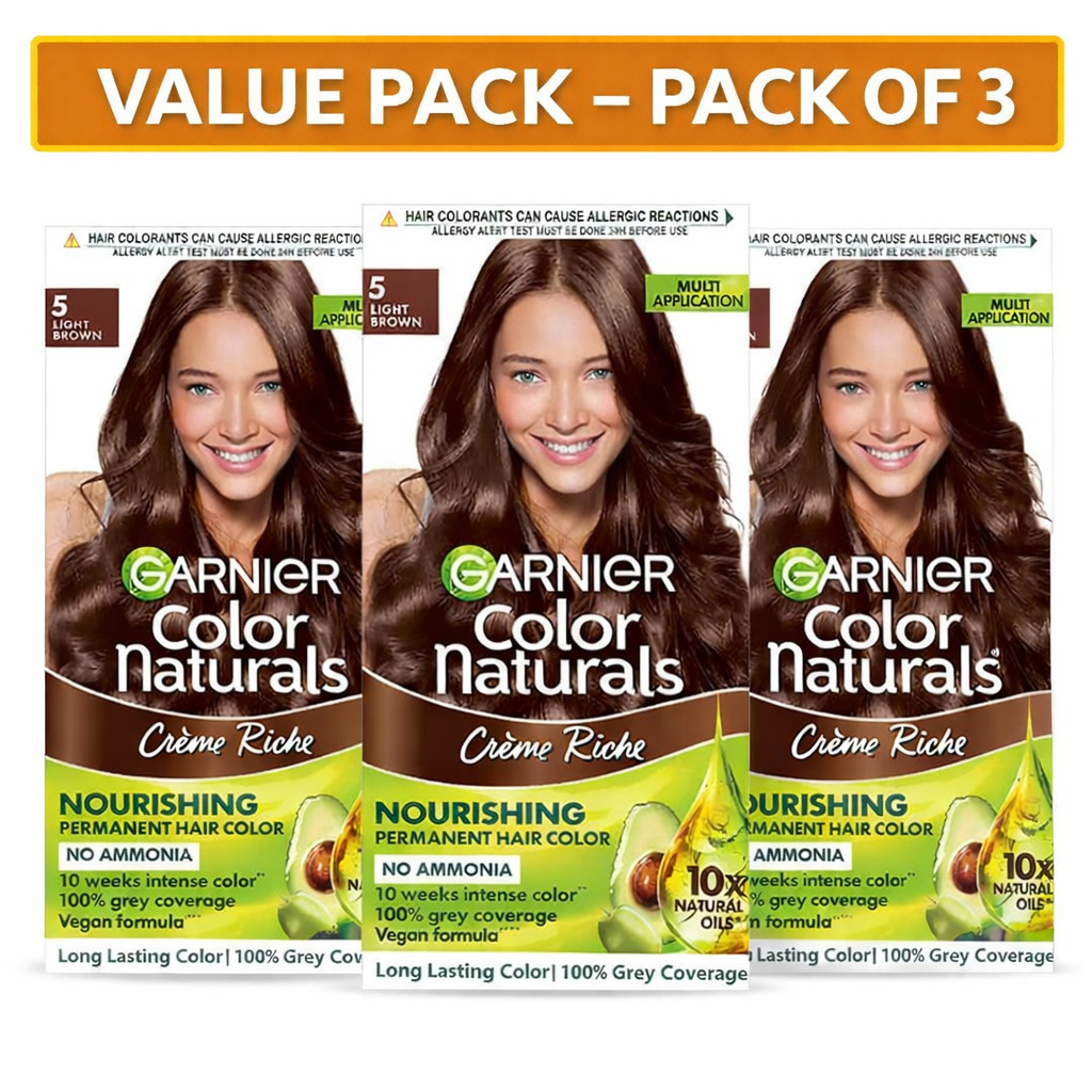 Naturals Creme Riche Hair Color 5 Light Brown Pack Of 3