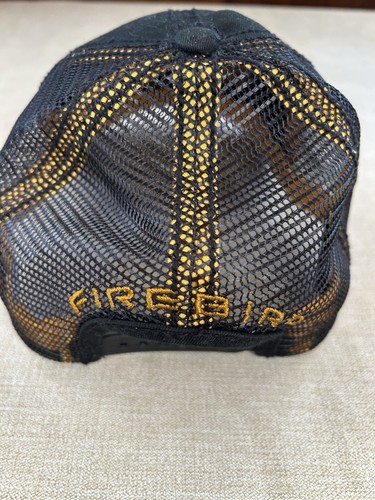 Firebird Cap Hat Black Mens Adjustable Snapback Embroidered Mesh Rare - Picture 7 of 7