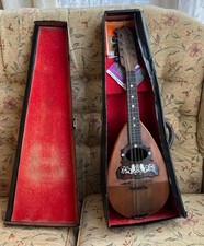 Antique Pietro Antonelli e Figloi Napoli Bowl Back Mandolin c1900 Italian w Case