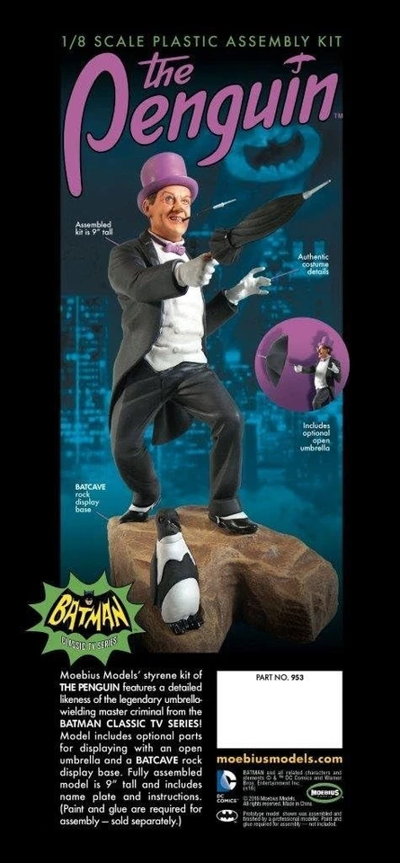 Moebius MMK953 1:8 Scale Burgess Meredith as the 1966 TV Series Penguin Model Ki - Image 3 of 4