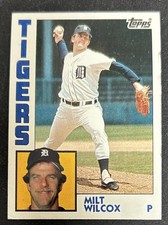 1984 Topps Milt Wilcox Baseball Card #588 Tigers Pitcher Poor Bent Edge O/C