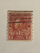 1916 Canada Postage Stamp - King George V in Admiral Uniform w/ War Tax Inscript