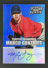 2013 Panini Prizm Perennial Draft Picks #20 Marco Gonzales /75 AUTO Blue Prizm