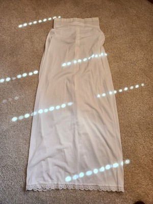 Half slip, full length with zipper, high 24'' waist, slit in back, vintage