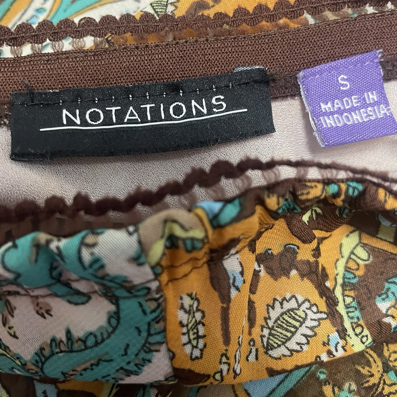 Notations Flared, Flirty Soft-Ruffled Paisley Ski… - image 4