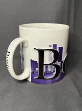 BOSTON CITY Skyline 3D Coffee Mug 2007 Embossed Americaware 18oz Oversize Letter