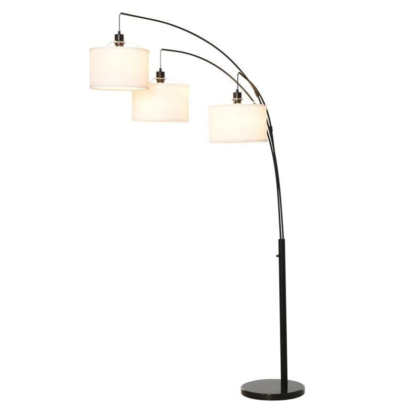 Lampada Terra 3 Luci Flessibili Base Marmo 205cm | Offerta Online