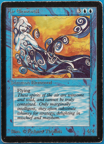 Air Elemental Beta HEAVILY PLD Blue Uncommon MAGIC CARD (ID# 498341) ABUGames - Picture 1 of 2
