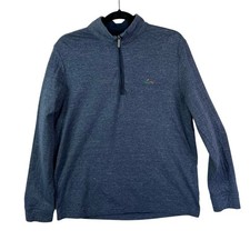 Greg Norman Sweater Men S/P 1/4 Zip Mock Neck Gray Shark Pullover Long Sleeve
