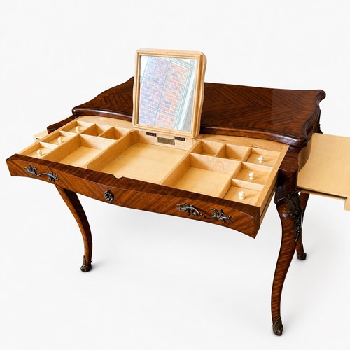 Rare Theodore Alexander Sliding Top Vanity Writing Desk Hidden Mirror Table