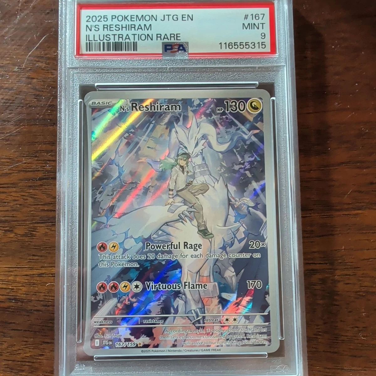 Reshiram Pokémon TCG Professional Sports Authenticator (PSA