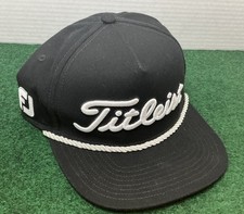 Titleist Tour Rope Flat Bill Cap Black/White SnapBack