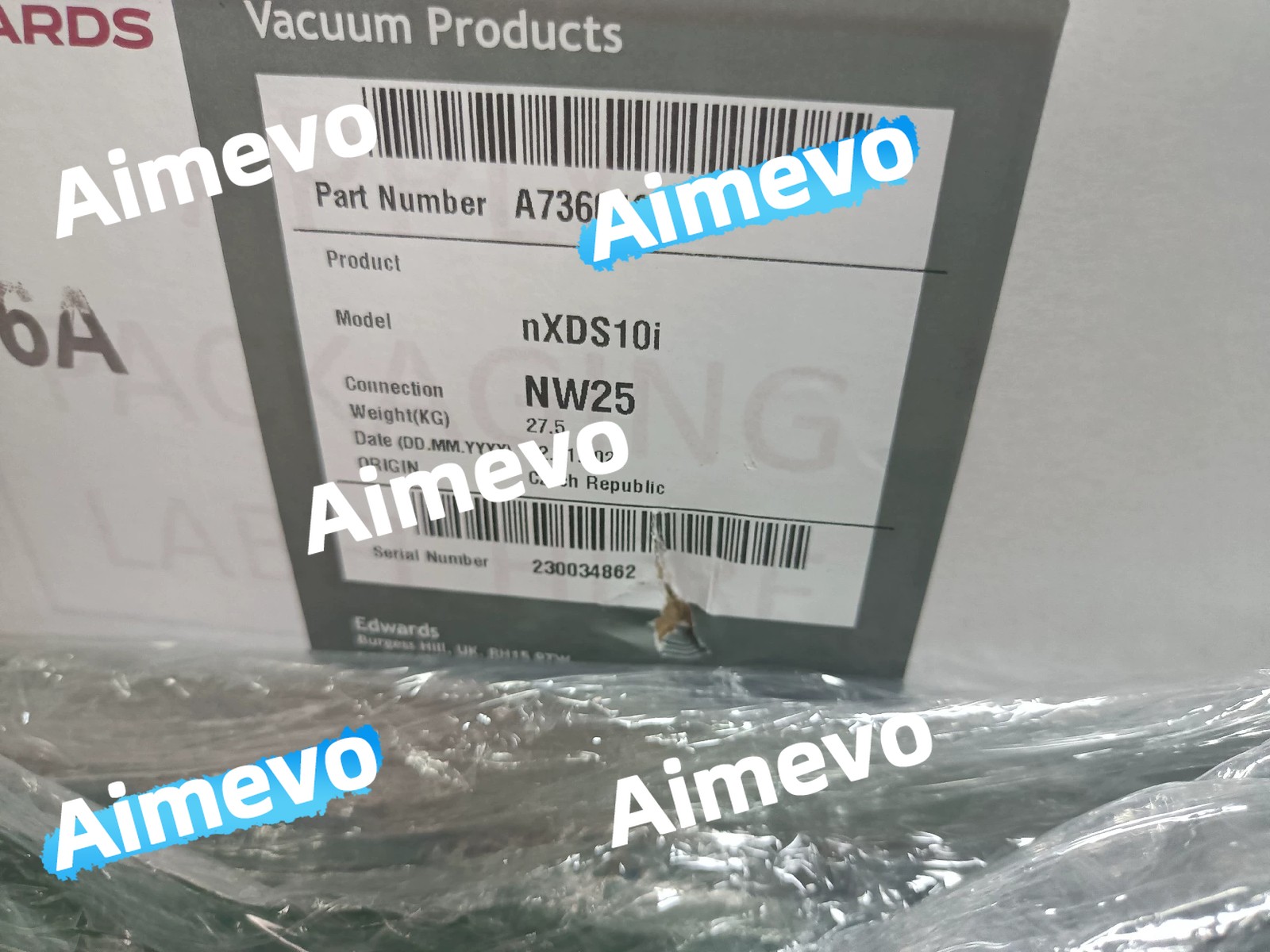 Shipped via DHL Express Edwards Scroll Vacuum Pump nXDS10i