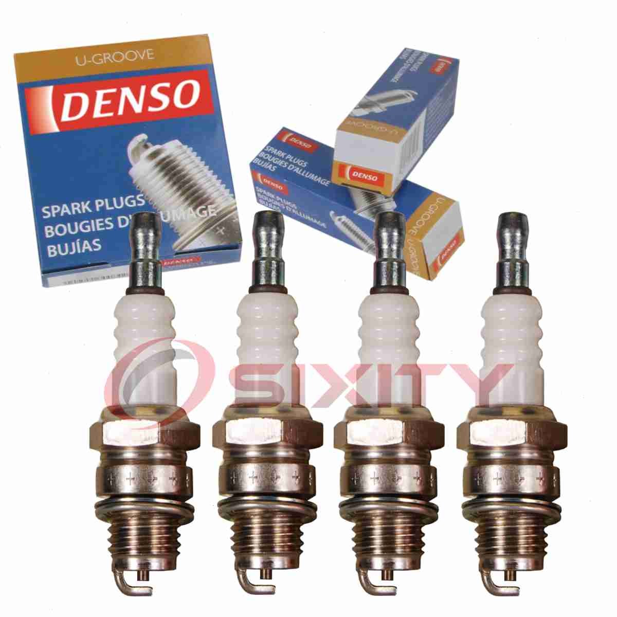 4 pc DENSO 6022 Standard U-Groove Spark Plugs for W20M-U 97821 96686 7421 rx