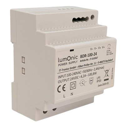 Netzteil Hutschiene BDR-100-24 24V 100,8W Input 100-240VAC Überlastschutz & kurz