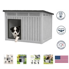 Elegant Waterproof Dog House for Medium Dogs - Easy Assembly  Detachable Roof