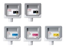 5 X Original Ink Canon iPF810 iPF815 iPF820 iPF825 / PFI-303 MBK BK C M Y Set