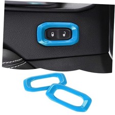 Interior Door Lock Switch Cover Trim Frame Decoration Interior Light blue