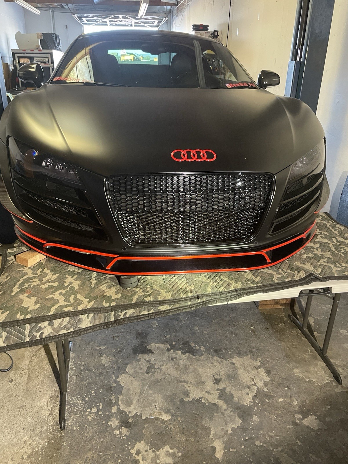 For Audi R8 GT V8 V10 Real Carbon Fiber Front Bumper Lip Chin Spoiler 2008-2015