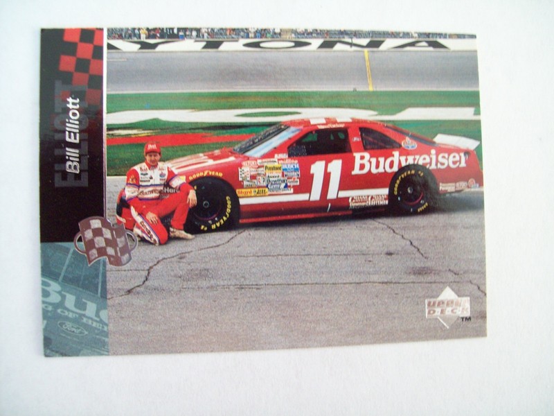 Bill Elliott  1995 Upper Deck #46 NASCAR race card HOF