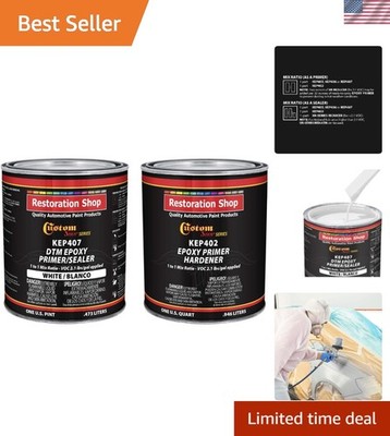 White 2.1 VOC 1/2 Gallon Kit Anti-Corrosive DTM High-Performance Primer for A...