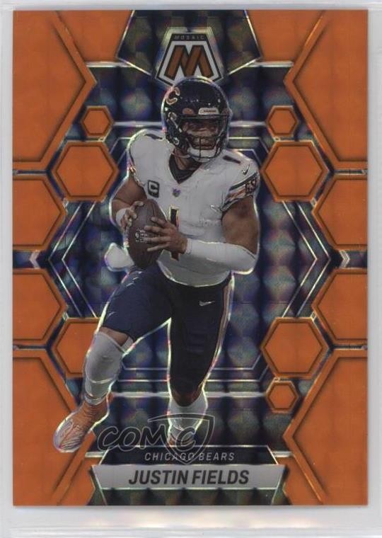 2023 Panini Mosaic Fluorescent Orange Mosaic Prizm 12/25 Justin Fields #33 05ol