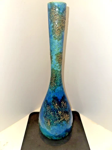 MCM Royal Haeger Blue Lava Glaze Etruscan Vase