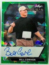 2026 Leaf Metal Bill Cowher Auto Autograph Crystal Green On Card #d 2/4