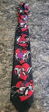Vintage 90 s Looney Tunes Mania Neck Tie Pepe Le Pew