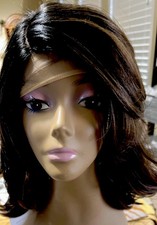 LACE FRONT LAYERED BOB WIG 1B/30 MIX PARTING HAND TIED CAP HEAT OK NEW