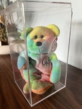 TY Beanie Baby - PEACE the Ty-Dyed Bear (Pink/Green) (8.5 inch)