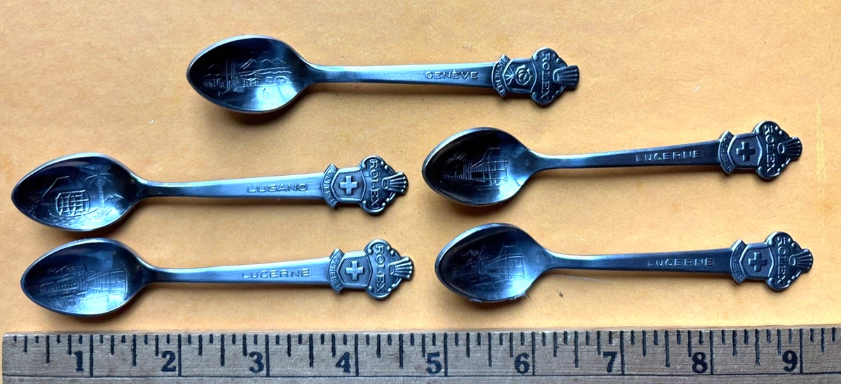*4541*　Rolex spoons Vintage Rolex Souvenir Spoon Bucherer of Lucerne Switzerland BC6,9