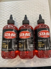 Lot Of 3 Sta-Bil Gun Cleaner and Lubricant CLP 8 oz #22405