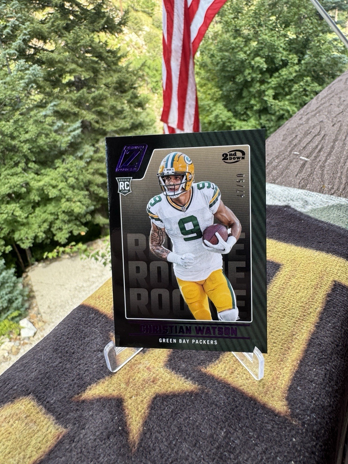 2022 Panini Zenith Rookies Christian Watson #119 Purple /50 Packers