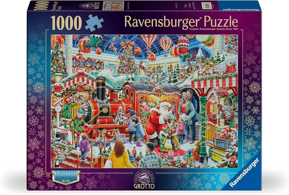 Santa's Steam Train Grotto Puzzle 1000 Piece Limited Edition Jigsaw - Image 2 of 4