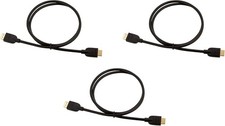 AMAZON BASICS HDMI CABLE 3 PACK 3FT 4K  60HZ HIGH-SPEED 4K HDMI 2.0 BLACK CORD