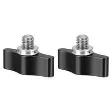 Clamping Screw Knob 1/4" x 0.75", 2Pcs Aluminum Alloy Camera Thumb Screws, Black