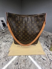 Louis Vuitton Monogram Brown Shoulder Bag Gold Hardware Designer