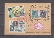 1CUBA :  1984 -   SOUVENIR SHEET - SCOTT #  2714  STAMP ON STAMP