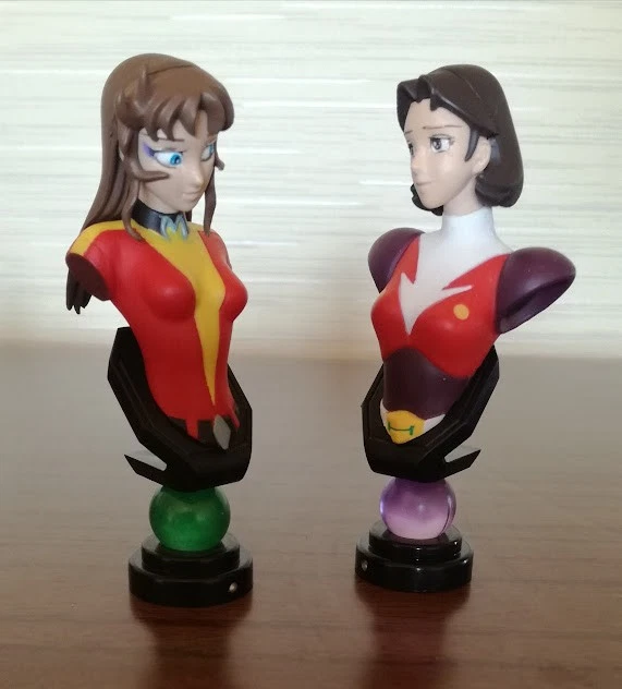 3 estatuetas Goldorak Grendizer busto figuras Kirika Venusa Phenicia Maria - Imagem 3 de 4