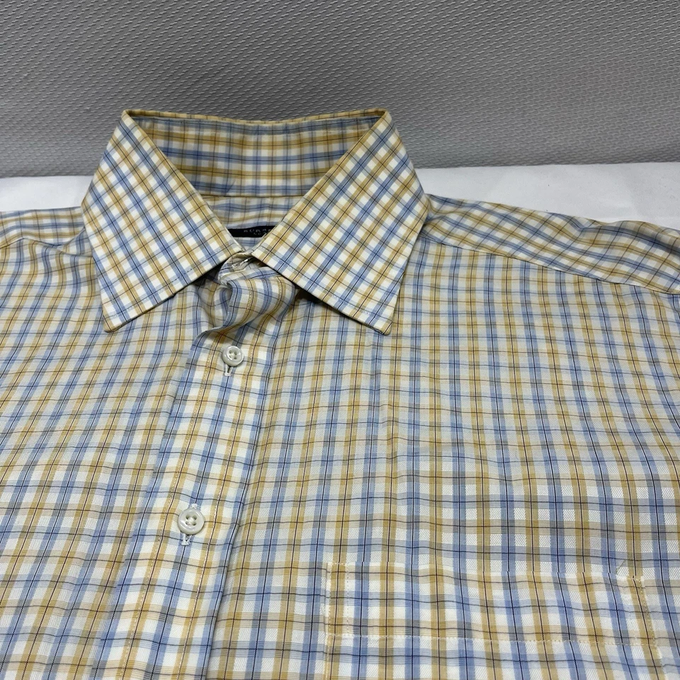 Burberry London Men’s Business Dress Shirt 16.5 R Made In USA Button Up Plaid - Image 2 of 4