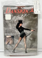 Vintage DANSKIN Fishnet Netskin Brown Tights 1984 Costume Cosplay USA 105-145lbs