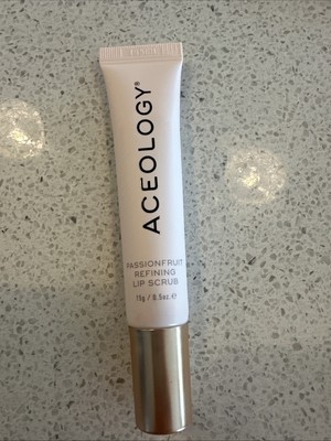 ACEOLOGY Passionfruit Refining Lip Scrub 15g Full Size NEW Sealed
