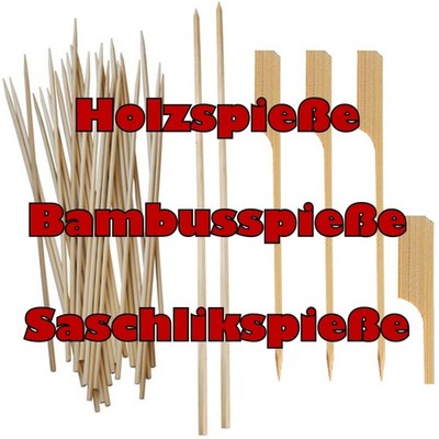 Schaschlikspieße Holzspieße Bambusspieße Street-Food Grillspieße Fleischspieße