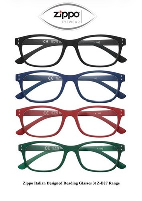 Zippo Lesebrille italienisches Design 31Z-B27 4 Farben 1,0-3,5 Vergrößerung
