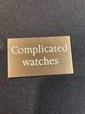 Patek Philippe Watch Display Plaque Brass,  C...