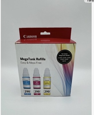 Canon Genuine MegaTank Refills GI-290 Cyan Magenta Yellow Ink Cartridges OEM